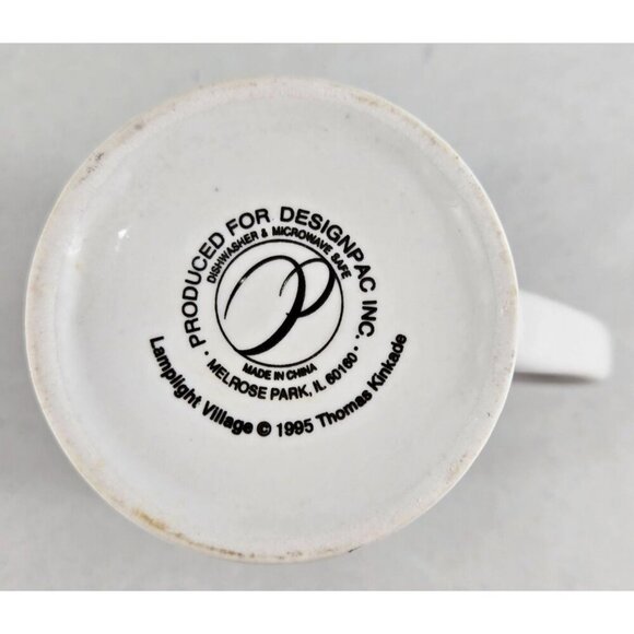 Vtg 1995 Lamplight Village Ceramic Coffee Mug 1995 Artist Thomas Kinkade - Picture 9 of 14